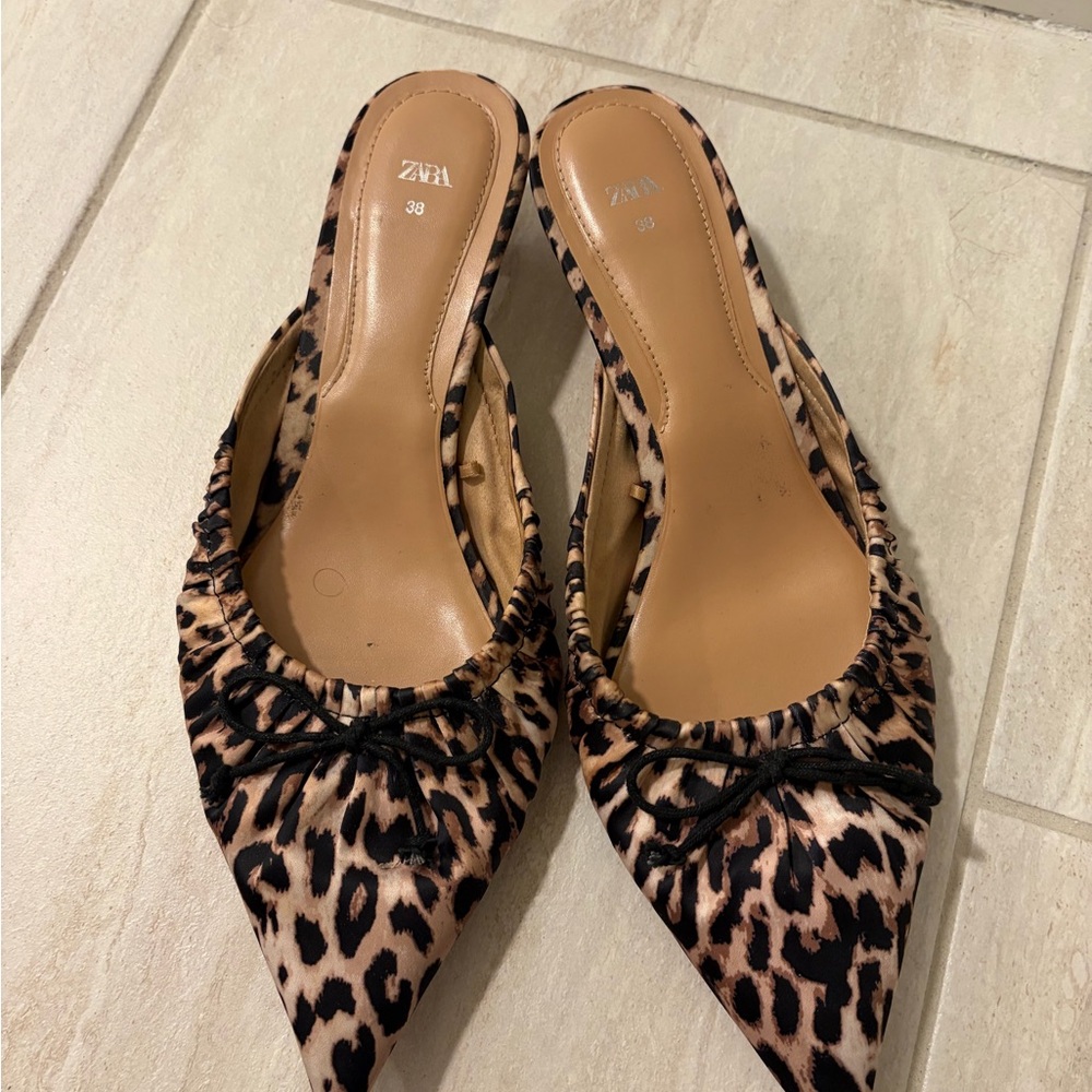 Zara Leopard Print Women's Shoes size 38